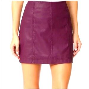 NWOT FREE PEOPLE MODERN FEMME VEGAN LEATHER MINI SKIRT 4